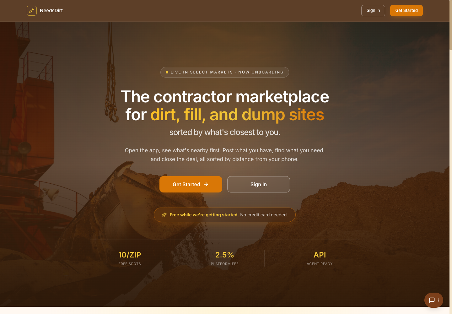 Screenshot of NeedsDirt